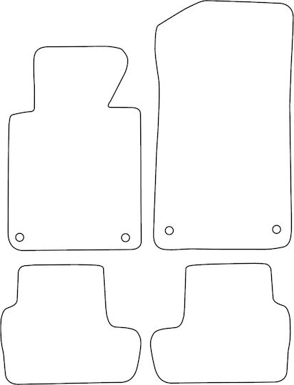 Set Velours Fußmatten Für BMW Serie 3 E46 Cabrio 2000-2007 Rote Kante