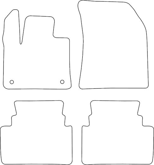 Set Velour Mats Fitting Citroen C5 Aircross 2018 Black Edging