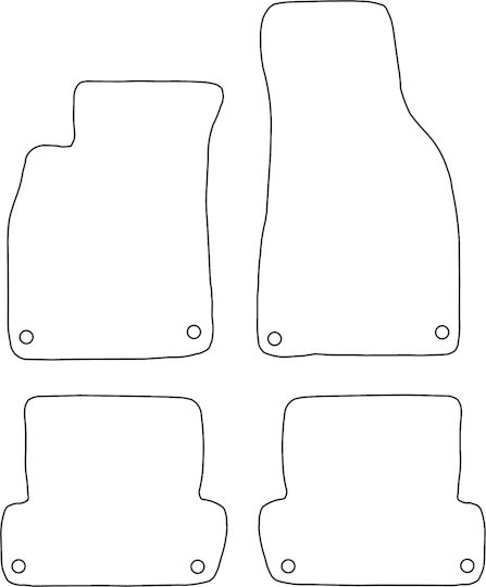 Set Velours Fußmatten Für Seat Exeo 2008-2013 Rote Kante