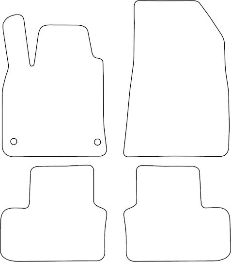 Set Covorașe Velur Potrivite Mitsubishi Colt Vii 2023 Margine Albastră