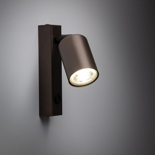 TK Lighting Μονό Σποτ με Ντουί GU10 σε Καφέ Χρώμα