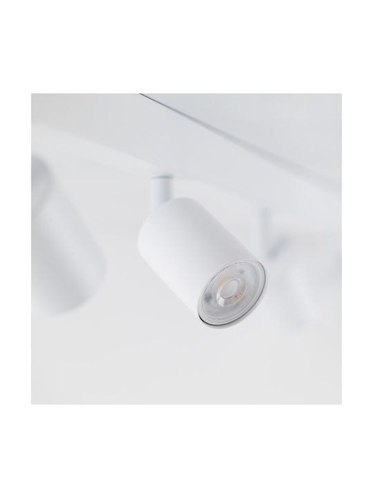 TK Lighting Spot with 6 Lights and with Socket GU10 in White Color
