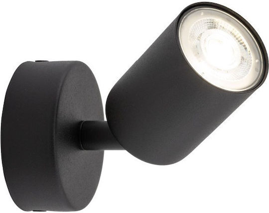 TK Lighting Μονό Σποτ με Ντουί GU10 σε Μαύρο Χρώμα