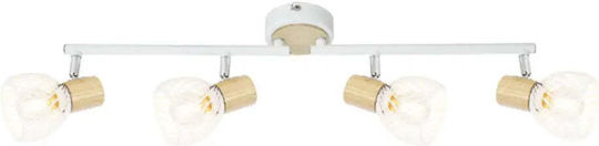 Lightex Adriana Spot mit 4 Lichtern und mit Fassung E14 in Beige Farbe