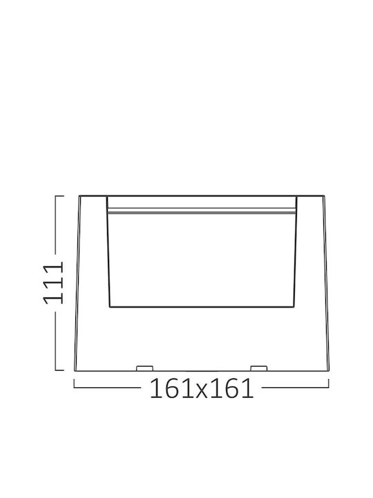 Braytron Wall-Mounted Outdoor Lighting LED IP65 with Adjustable White Light