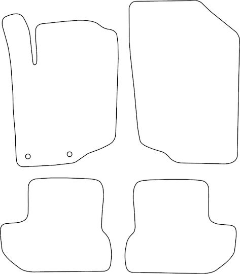 Set Velour Mats Fitting Peugeot 207 Cc 2007-2012 Red Edging