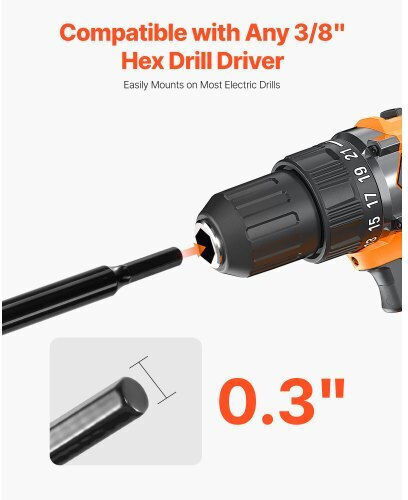 Vevor Auger Drill Bit 3.15 X 16.1 In Earth Spiral Post Hole Digger Planter Tool