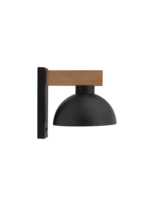 TK Lighting Φωτιστικό Τοίχου με Ντουί E27 Καφέ 18x20εκ.