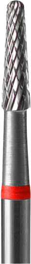 Staleks Pro Nail Drill Carbide Bit with Cone Head Red