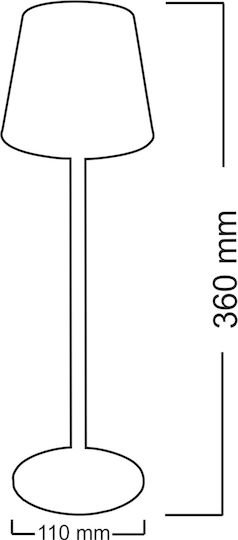 Adeleq Metal Table Lamp LED with Black Shade and Base