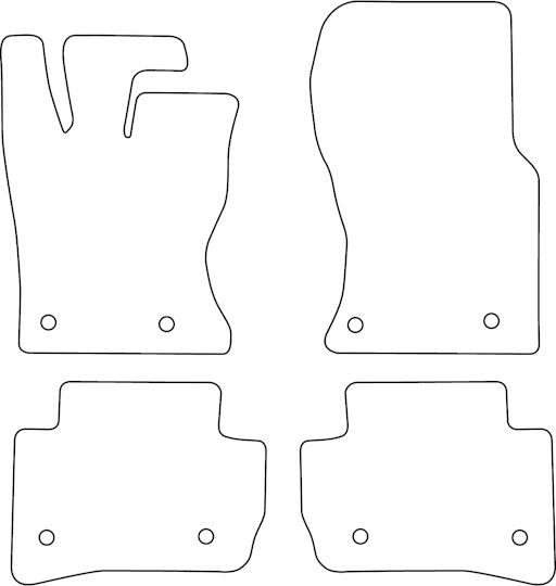 Set Velour Mats Fitting Land Rover Range Rover Velar 2017 Black Edging