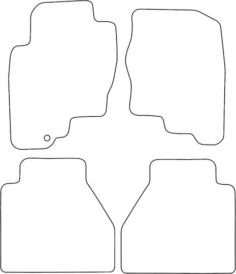 Velours Fußmatten Passend Für Nissan Pathfinder III R51 2004-2010 5-Tür Rot Kante