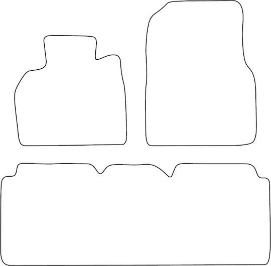 Set Covorașe Velur Potrivite Renault Espace IV 2002-2014 5 Locuri Margine Albastră