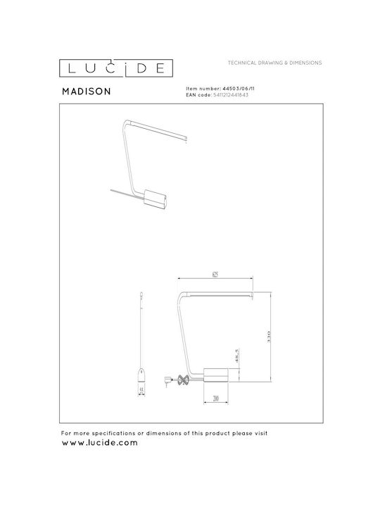 Lucide Lightning Madison LED Φωτιστικό Γραφείου