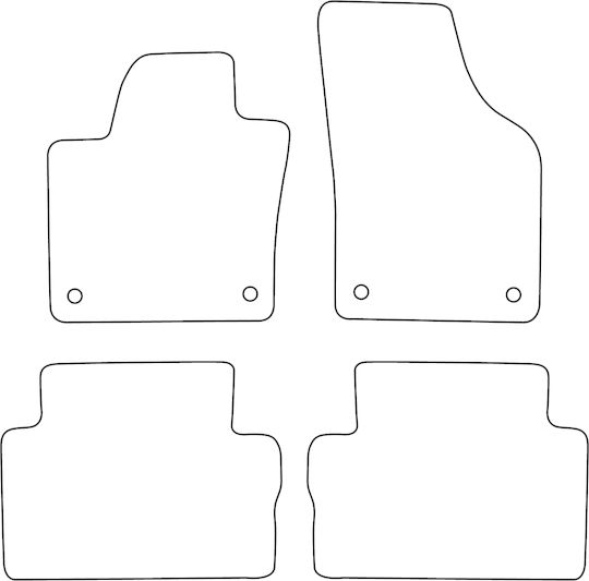 Set Velours Fußmatten Für Volkswagen Sharan II 2010-2020 5-Sitzer Mit Schwarzem Kanten