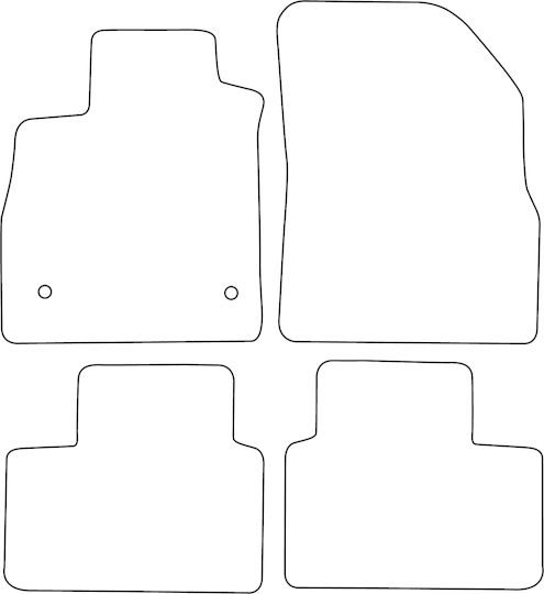 Set Velour Mats Matching Renault Talisman 2015-2022 Black Edging