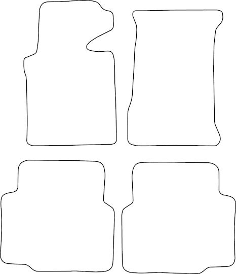 Set Velour Mats Matching Bmw 3 Series E36 Cabrio 1990-1999 Red Edging