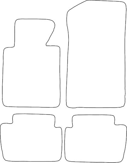 Set Velour Car Mats Fitting Bmw Series 3 E46 Sedan Touring Coupe Compact 1998-2004 Red Edging