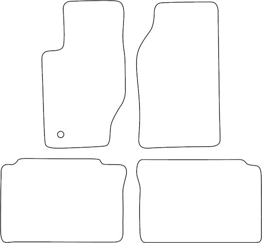 Set Velour Fußmatten Für Jeep Grand Cherokee III 2006-2011 USA Schwarz Kante