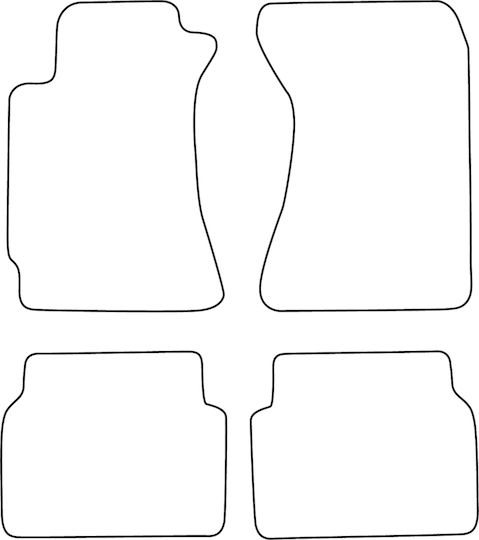 Set Velour Mats Matching Subaru Forester Ii 2002-2007 Blue Edging