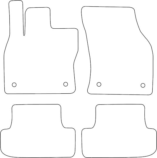 Set Velour Mats Fitting Audi Q2 2016 Black Edging