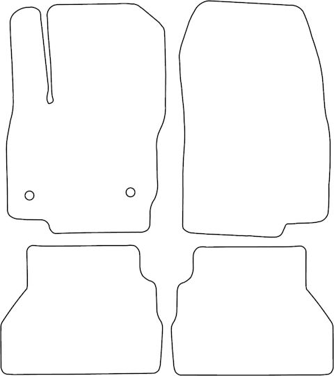 Set Covorașe Auto Velur Compatibile Ford B-Max 2012-2017 Margine Neagră