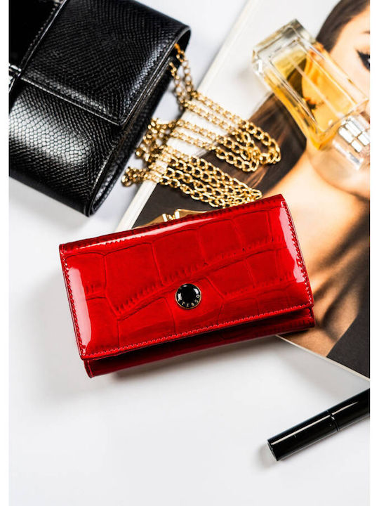Leather Women's Wallet with RFID Red
