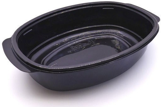 Macpac Disposable Plastic PET Tableware for Hot / Microwave Safe 900ml Black 50pcs