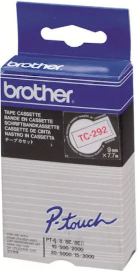 Brother P-Touch Ταινία Ετικετογράφου 7.7m x 9mm σε Κόκκινο Χρώμα