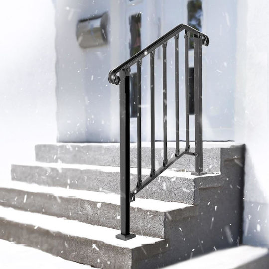 Forged Iron Railing Vivatechnix Matte Black Length 71 Cm Height 97 Cm Steel