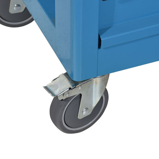 Bulle Wheeled Metallic Tool Carrier with 7 Drawers and Cabinet W75.6xD46xH97.5cm