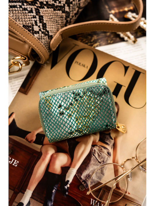 Small Leather Women's Wallet with RFID Gold