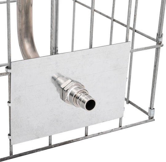 vidaXL Gabin Box pentru Împrejmuire Grădină din Oțel 25x25x50buc 1buc Silver