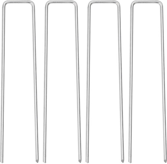 vidaXL Gabin Box pentru Împrejmuire Grădină din Oțel 25x25x50buc 1buc Silver