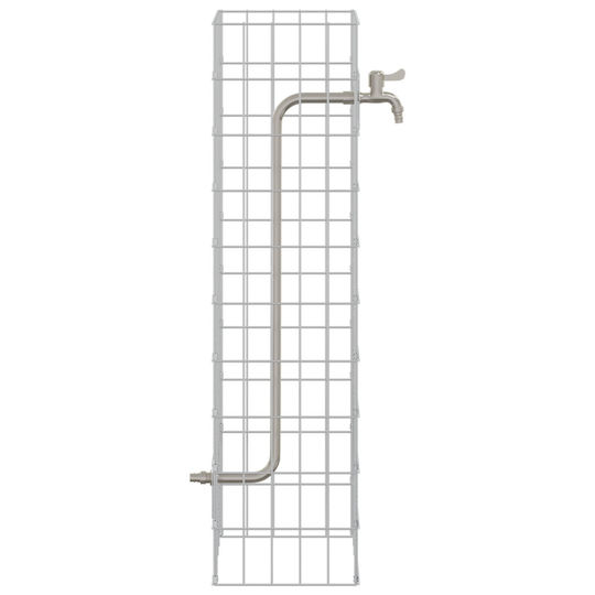 vidaXL Gabin Box pentru Împrejmuire Grădină din Oțel 100x25x25buc 1buc Silver
