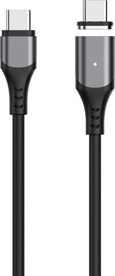 eSTUFF Magnetisches USB 2.0 Kabel USB-C männlich - USB-C Schwarzes 2m ES604265