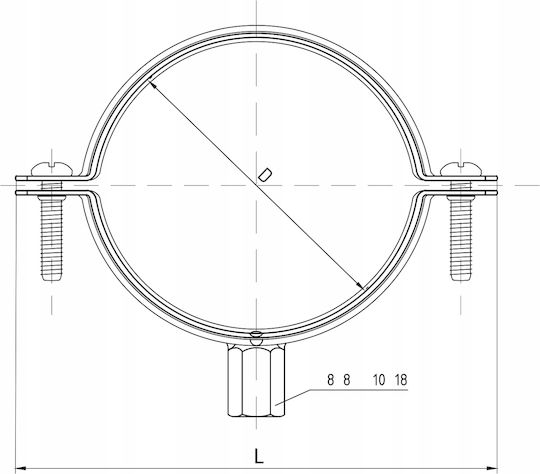 Metal Bracket 3/8 Inch Pipes Pin