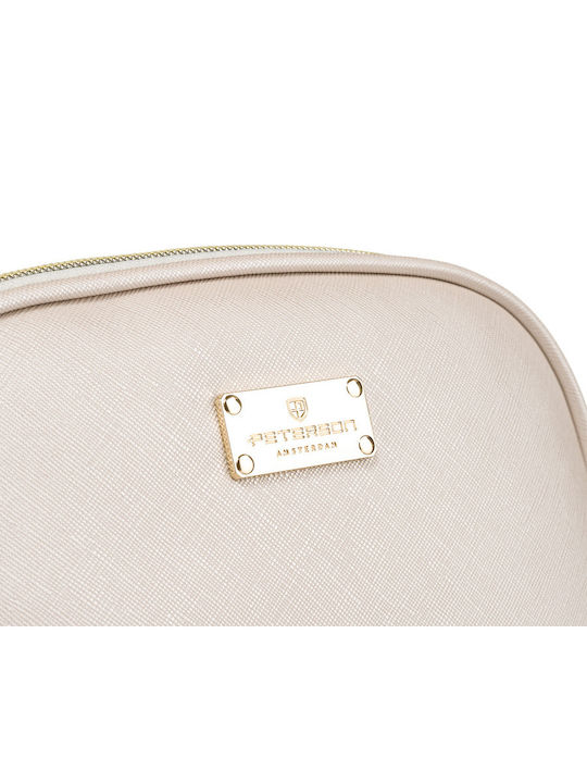 Kleine Reise-Make-up-Tasche In Cremefarbe Peterson