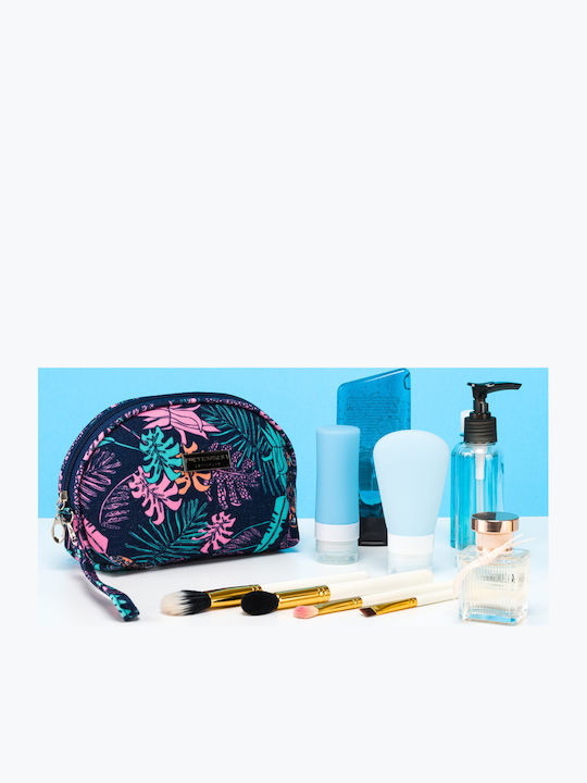 Compact Women's Makeup Bag Botanical Print Peterson Compact Women's Makeup Bag Botanical Print Peterson