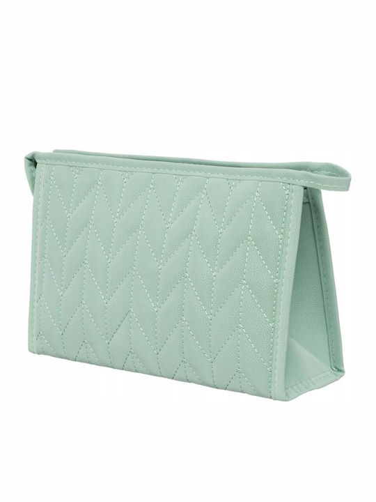 Neseser De Damă Cu Un Singur Compartiment Din Piele Ecologică Verde Cu Model Chevron Peterson