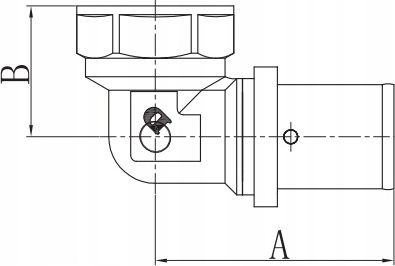 Diamond Colțar Tub Alamă 20mm rimex_5907547667763
