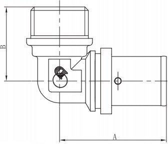 Diamond Γωνιακή σύνδεση σωλήνα Messing 16mm rimex_5907547667756