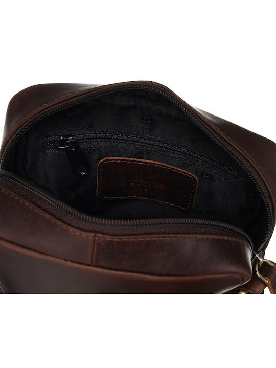 Piele Geantă pentru bărbați De umăr / tip crossbody Maro