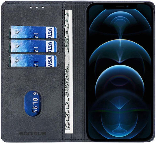 Калъф Портмоне Vintage Magnet Wallet Sonique Realme C63 4g Черен
