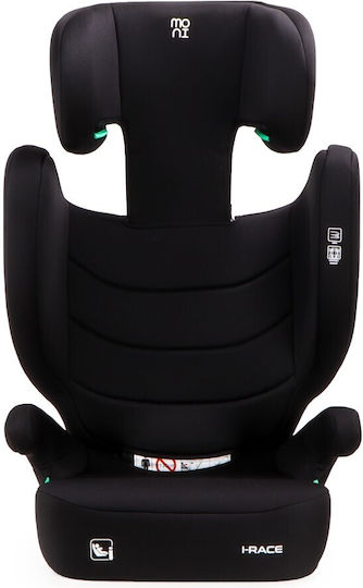 Moni i-Race Столче за Кола High-back Бустер i-Размер с Isofix Черен 15-36 кг
