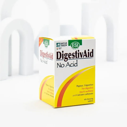 ESI DigestivAid No Acid Ειδικό Συμπλήρωμα Διατροφής 60 μασώμενες ταμπλέτες