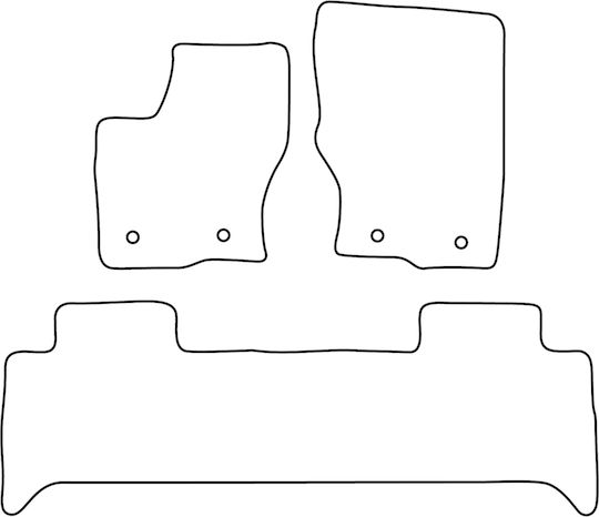 Set Velour Mats Fitting Land Rover Discovery V 2016 Black Edging