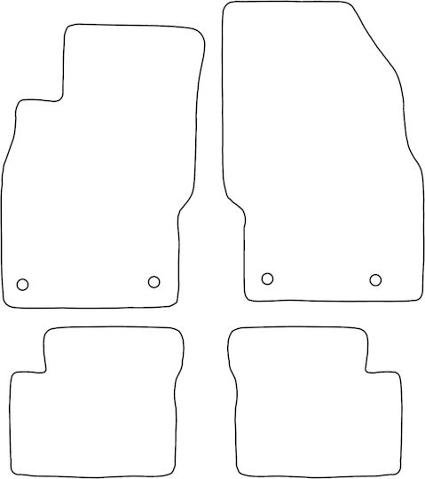 Set Velours Fußmatten Passend Opel Corsa D 2006-2015 Rote Kante