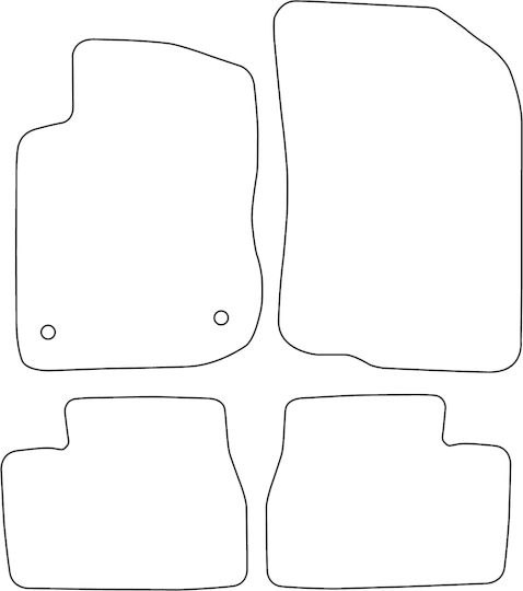 Set Veloursmatten Für Peugeot 2008 I 2012-2019 Schwarz Mit Kanten