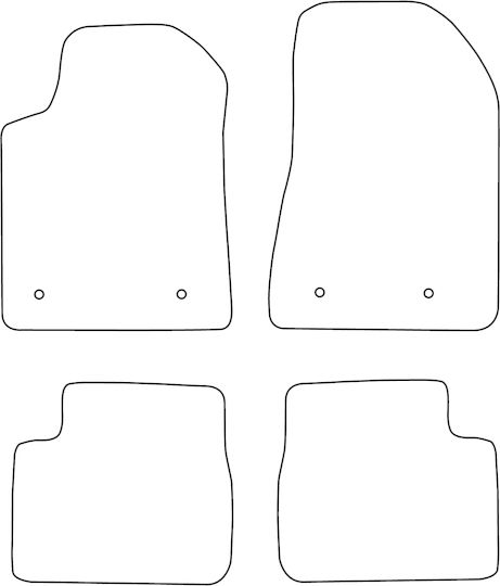 Set Velour Mats Matching Alfa Romeo Giulietta 2010-2020 Blue Edging